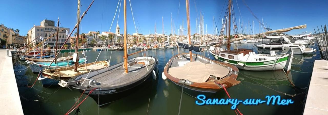 Grand T3 Lumineux Spacieux Propre, Tout Confort, Parking, Ascenseur, Emplacement Central Unique, Port-Commerces-Mer Et Plages A Pied, Location Du Samedi Au Samedi Sanary-sur-Mer Zewnętrze zdjęcie